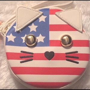Luv by Betsey Johnson Americana Cat Wristlet NWT